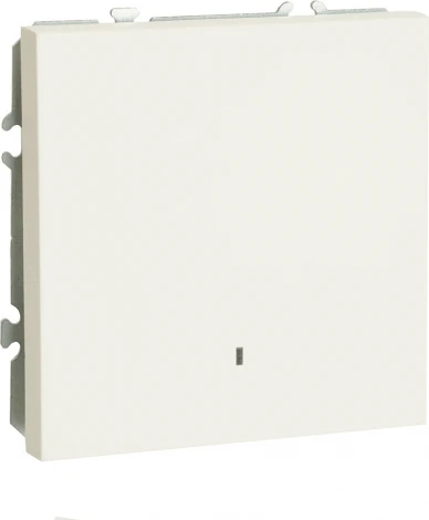 Выключатель одноклавишный с подсветкой (белый) Stekker Эмили 49863