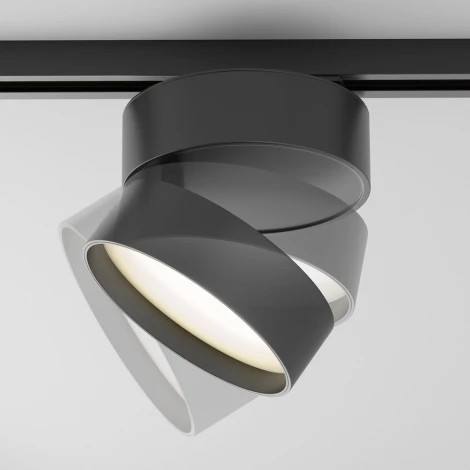 Трековый светильник однофазный 220V 18W Maytoni Onda TR007-1-18W3K-B-1 (LED, круглые)