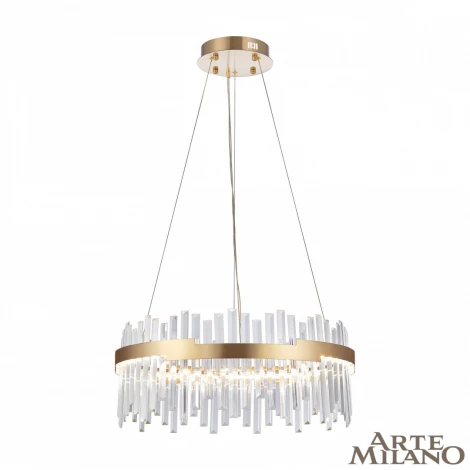 Подвесная люстра Arte Milano Venezia 312011/D600 BS (регулировка яркости, LED, 220V, хрусталь, пульт управления, на тросе, круглые)