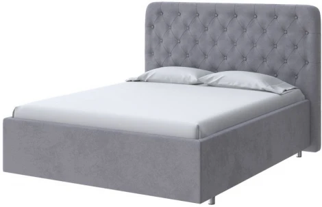 PROxSON Кровать Classic Large (Ткань: Велюр Teddy Мокрый асфальт) 80x200