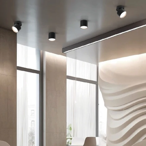 Точечный светильник накладной Wolta WSL-GX53/02BL под лампу GX53 Черный BASIC