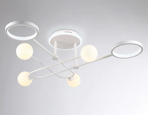 Потолочная люстра на штанге Ambrella Comfort FL66229 (регулировка яркости, LED, 220V, пульт управления, шарики)