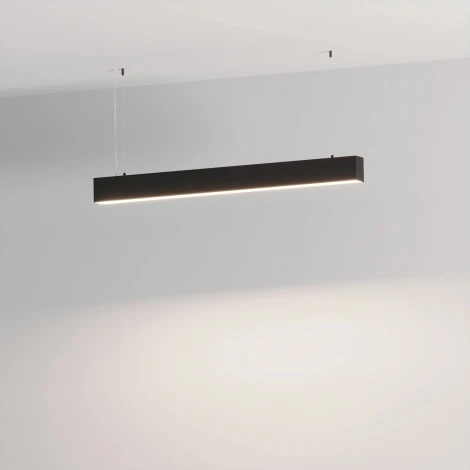 Подвесной линейный светильник LED SP-LINE-HANG-6085-L995-35W Warm3000 (RAL9005, 120 deg, 230V) IP33 (Arlight, Металл) 051971 (на тросе)