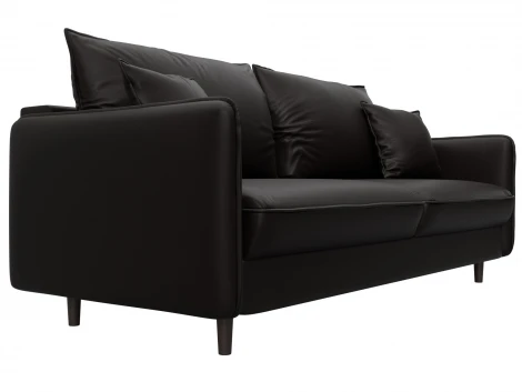 Диван прямой Лига-064 НПБ (ДСП/Дерево/Экокожа/Коричневый) Лига Диванов 129928