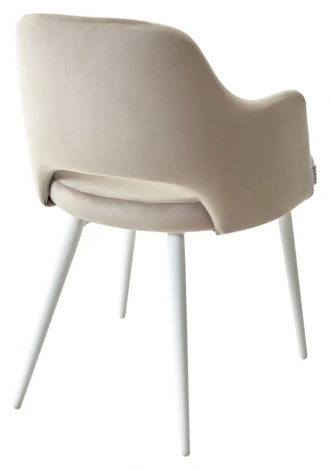 Стул FANTINE-LA ЛАТТЕ #25, велюр / белый каркас
