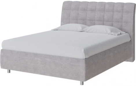PROxSON Кровать Volumo без основания (Ткань: Велюр Лофти Серый) 90x200