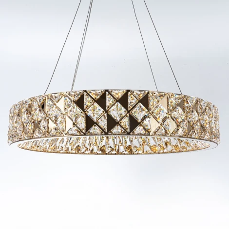 Подвесная люстра светодиодная хрустальная с регулировкой цветовой температуры Modelux MODELUX ML.335.600 GD