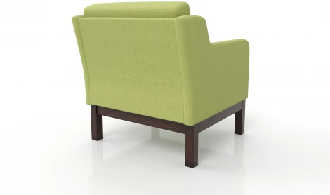 Кресло Arsko Айверс венге зеленая рогожка