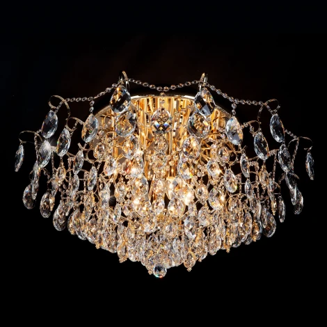 Потолочная люстра Eurosvet Crystal 10081/12 золото / прозрачный хрусталь