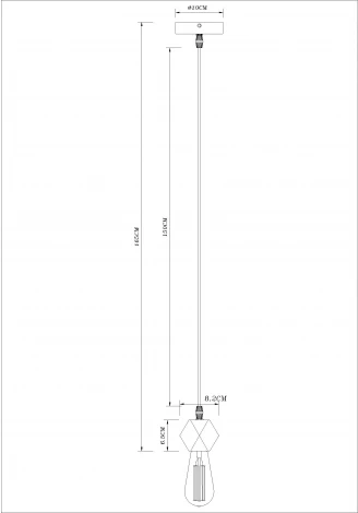 Подвесной светильник Arte Lamp Mark A7049SP-1BK (220V, на проводе)