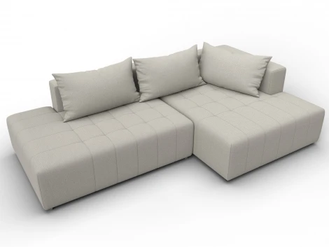 Диван угловой Лига-103 НПБ угол правый (ДСП,Брус,Фанера,Рогожка/Бежевый) Лига Диванов 134809