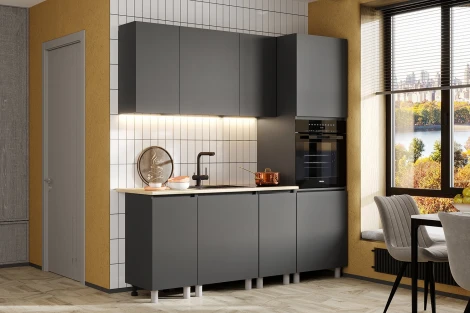 Модульная Кухня Денвер Арника 2,0 м, Графит