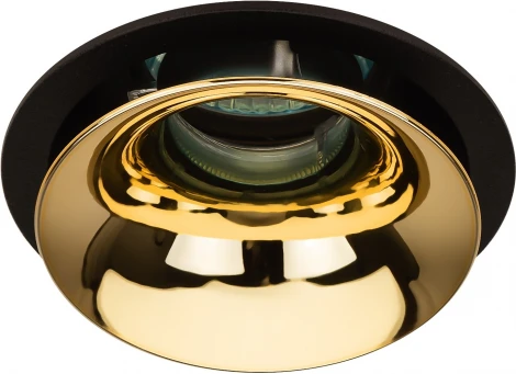 Встраиваемый точечный светильник ЭРА KL103 BK/GD (12V, круглые)