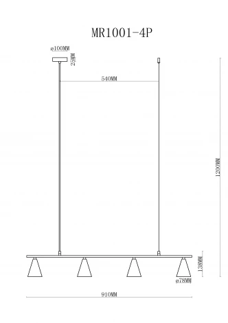 Подвесной светильник MyFar Milla MR1001-4P (220V)