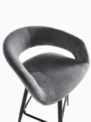 Стул барный МАМАДОМА Барни Р 700, Черный/Antracite Lux b28