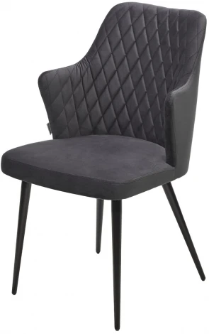 Стул HERMAN BM-3 ТЕМНО-СЕРЫЙ, велюр / черный каркас М-City 461MC05394