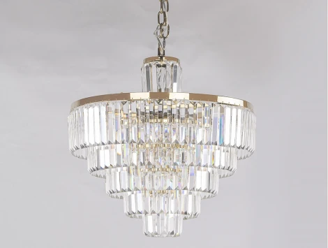 Подвесной светильник Newport 31100 31114/S gold (220V, хрусталь, на цепи)