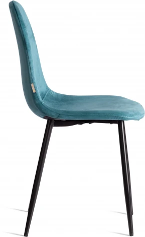 Стул BREEZE (mod. JSC-58) / 1 шт. в упаковке (Велюр,Металл  /Светло-синий,Черный )