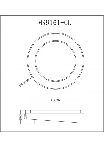 Потолочный светодиодный светильник круглый MyFar Rhea MR9161-CL (регулировка яркости, 220V, пульт управления, круглые)