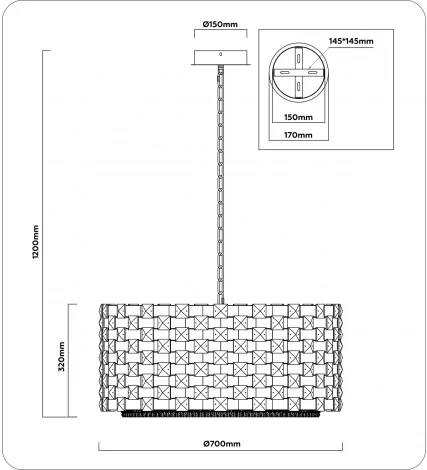 Подвесная люстра с хрусталем Ambrella High Light LH41009 (220V, на цепи, круглые)