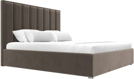 Кровать интерьерная Афродита 180 (Коричневый/Велюр) Лига Диванов арт.120580