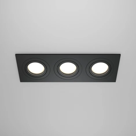 Встраиваемый светильник Atom GU10 3x50Вт Maytoni Technical DL024-2-03B (220V)