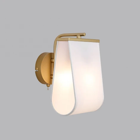 Бра Lumion Sampo 8414/1W золото/белый, металл/текстиль Е14 40W 220V