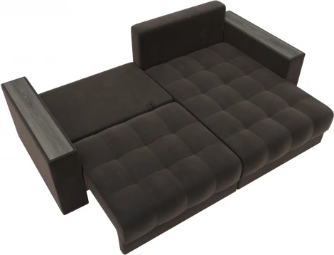 Диван угловой с декором Лига-049 НПБ Лига Диванов (Велюр) арт.128459