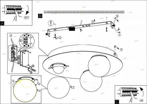 Потолочный светильник Eglo Mosiano 94629