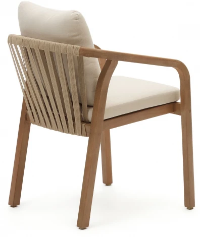 Стул уличный La Forma (ex Julia Grup) Malaret (Белый/ Веревка)