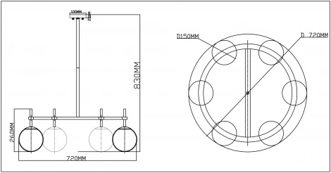 Потолочная люстра Moderli Svetlana V3000-6C