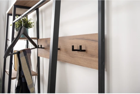 Готовая прихожая Mobi Гранд 15.124 дуб крафт табачный / кожзам HOLST Black 535380