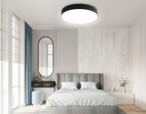 Потолочный светодиодный светильник с пультом управления Ambrella Orbital FZ1365 BK черный IP20 60W 3000-6500K