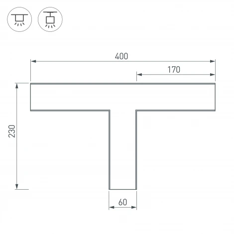 Тройник SL-LINE-6070 (Металл) 030142 Arlight