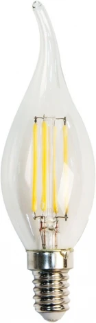 Лампочка светодиодная филаментная E14 5 Вт 530 lm 2700K теплое белое свечение Feron 25575