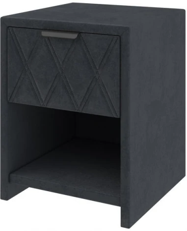 PROxSON Тумба Side (Ткань: Велюр Teddy Древесный уголь) 44x45