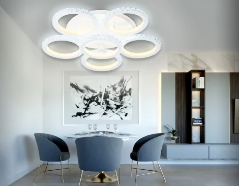 Потолочная люстра Ambrella Original FA9531 (регулировка яркости, LED, 220V, пульт управления, кольцо)