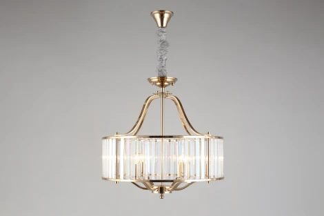 Подвесная люстра Aployt Romen APL.809.03.06 (220V, хрусталь, на цепи, свеча, круглые)