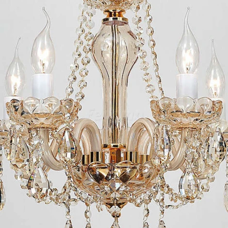 Подвесная люстра Favourite Brendy 1738-5P (220V, хрусталь, на цепи, подсвечник, свеча)
