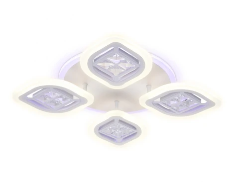 Потолочная люстра Ambrella Acrylica Ice FA280 (регулировка яркости, LED, 220V, пульт управления, управление смартфоном, умный дом - PC.Lamper, цветы)