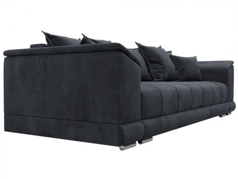 Диван прямой НордСтар НПБ (ДСП,ЛДСП,Брус/Пластик,Металл/Велюр/Темно-серый) Лига Диванов 133200