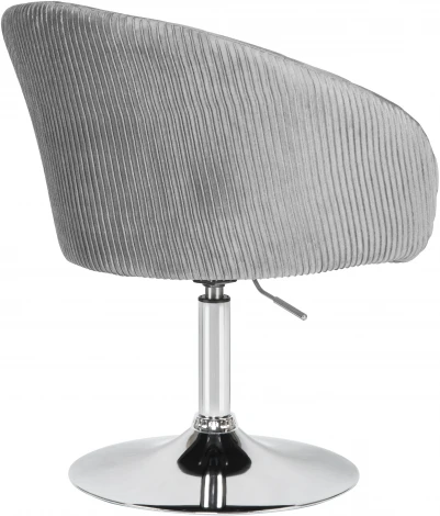 Кресло дизайнерское DOBRIN EDISON (серый велюр (1922-19)) 8600-LM 8600-LM, цвет сиденья серый (1922-19), основания хром