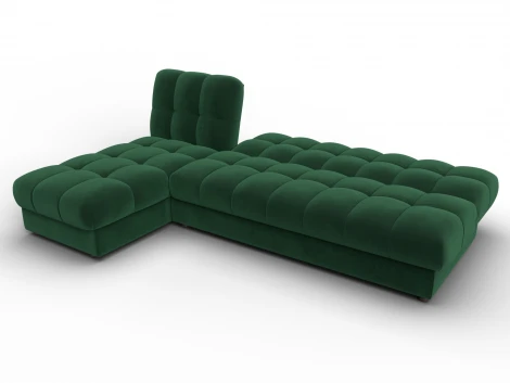 Диван угловой Лига-116 НПБ угол левый (ДСП,ЛДСП,Велюр/Зеленый) Лига Диванов 136953L