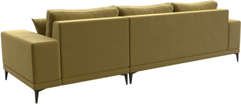 Диван угловой Льюес правый (Желтый/Микровельвет) Лига Диванов арт.122403