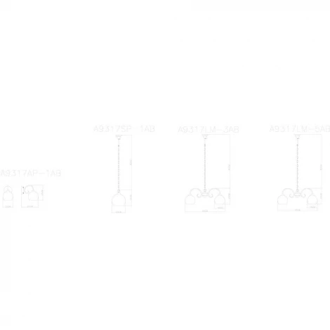 Подвесная люстра Arte Lamp Margo A9317LM-3AB (220V, на цепи)