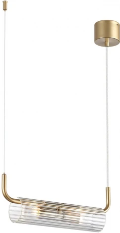 Подвесной светильник Lumion Toronto 6560/2 золотой/прозрачный/металл/стекло G9 2*20W 220V (на проводе)