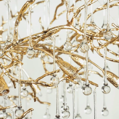 Подвесная люстра светодиодная Bijout 10067/1800 GD (220V, на тросе, ветки)