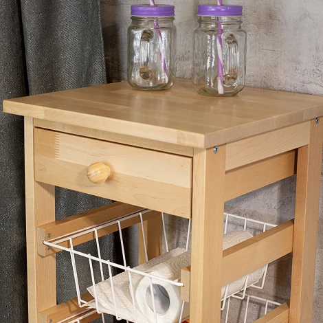 Тумба с ящиком и корзинами лак Mebelik 008418