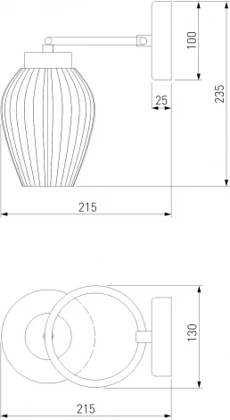 Бра Eurosvet Alva 30184/1 латунь (220V)