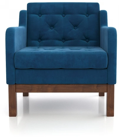 Кресло Arsko Айверс орех синий шенилл